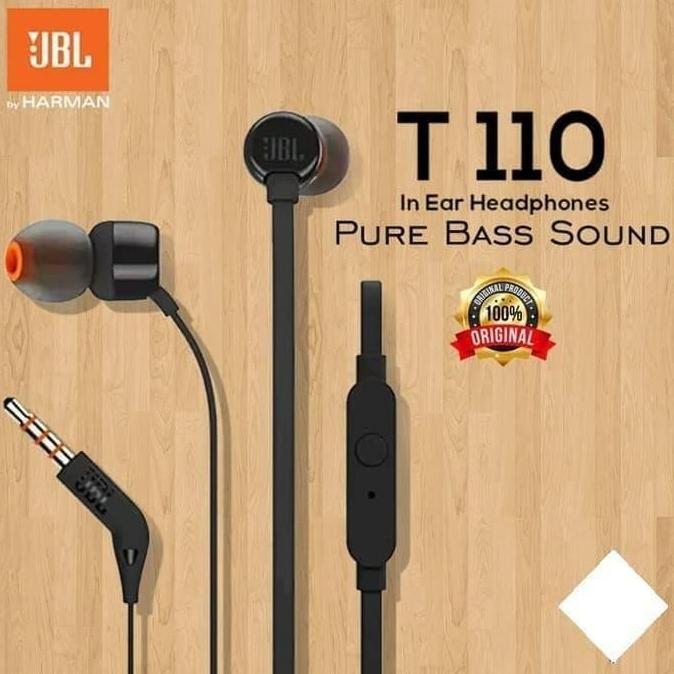JBL headset T110 pure bass earphone with mic original IMS by harman