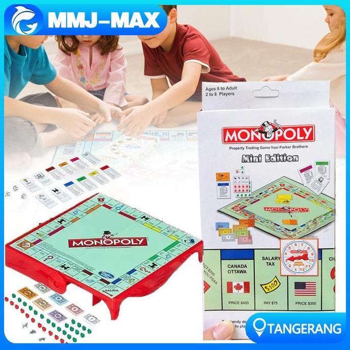YOUEI Papan permainan Monopoli international/Mainan Edukasi Anak Monopoli