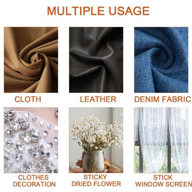 YOUEI 50ML Lem Kain Tanpa Jahit Fabric Glue Sew Glue Lem Kain Permanen Super Kuat Lem Kain Jeans