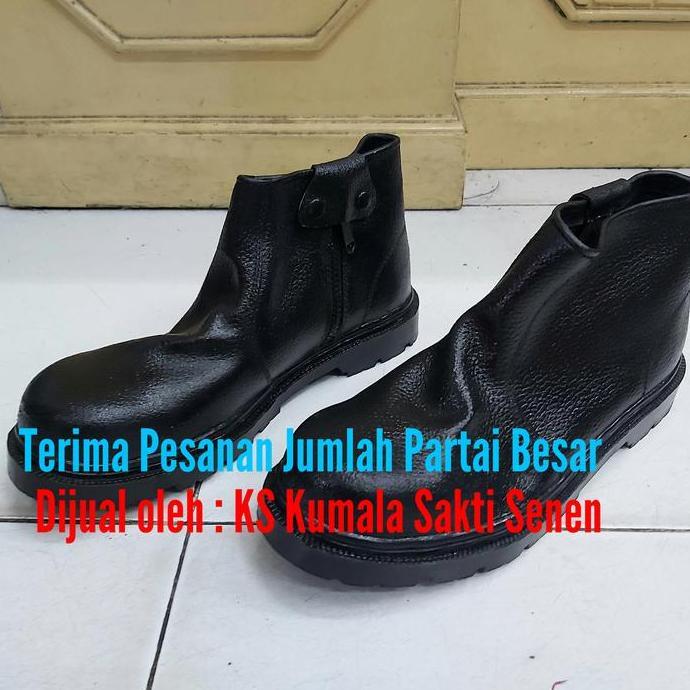 Sepatu PDH Safety Sleting Kulit Jeruk |Rompi Proyek Safety|Helm Proyek Promo Premium