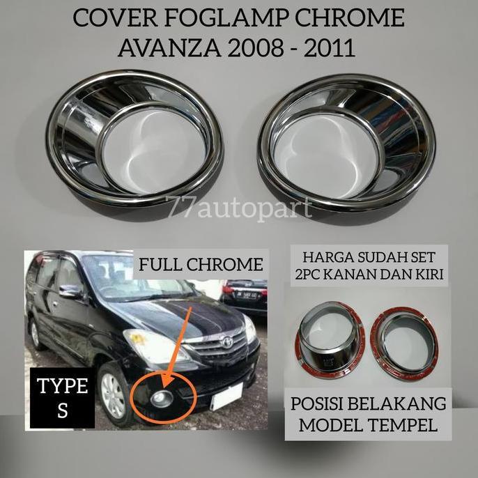 Cover Foglamp Ring Lampu Kabut Avanza Type S 2007 2011