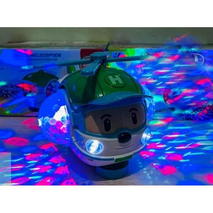 Mainan Anak Robo Helicopter Poli Helly Helikopter Light & Sound