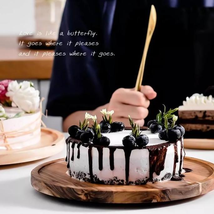 New- Acacia Cake Stand / Baking