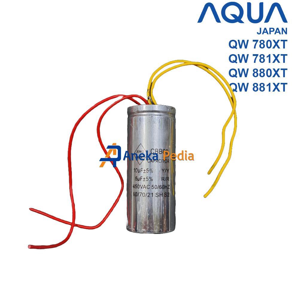 KAPASITOR AQUA 7 - 8 Kg QW 780XT 781XT 880XT 881XT Capacitor Starter Mesin Cuci 2 Tabung QW780XT QW7