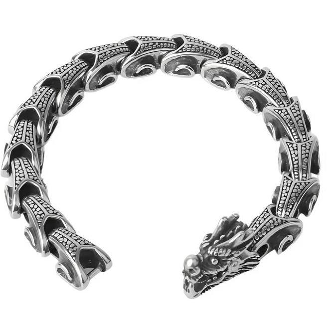 Gelang Naga Pria Dragon Titanium 316L Stainless Steel
