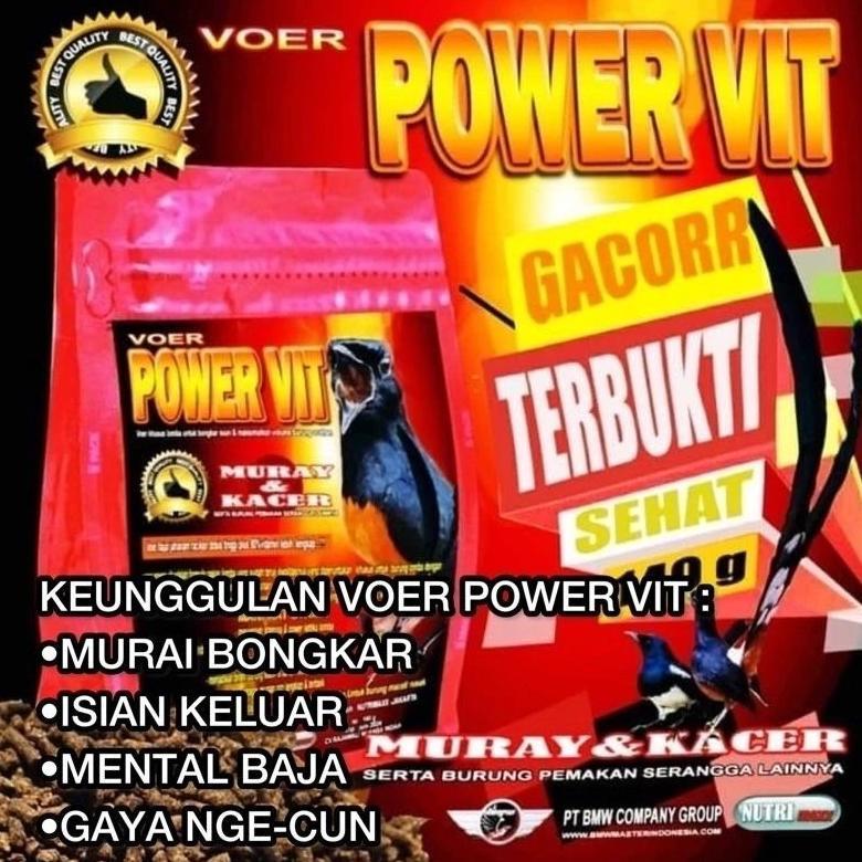 Power Vit Voer  Murai Kacer Anis Pleci Serangga Vitamin Protein Tinggi Bmw