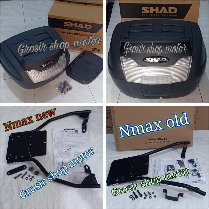 Paketan Box Shad Sh40 Cargo Sh 40 + Dudukan Box Shad Nmax New Old Best Quality