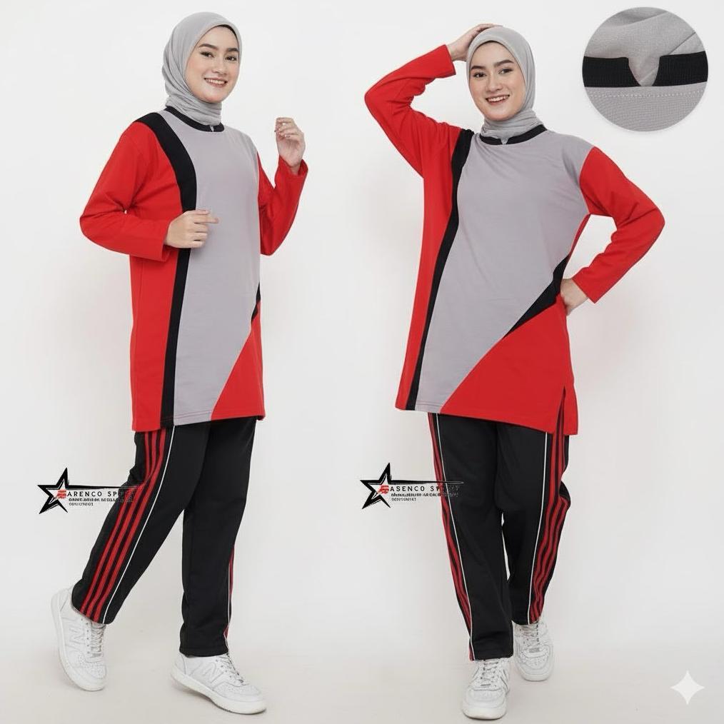 Setelan Baju Olahraga wanita // Setelan Olahraga Muslimah // Pakaian Olahraga