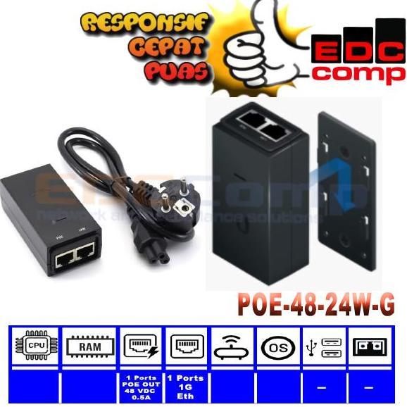 UBIQUITI POE-48-24W-G - POE 48V 0.5A GIGABIT