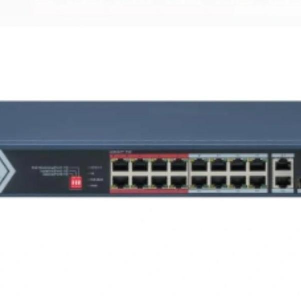 Hikvision POE Switch HUB 16 port+ 2up Link garansi resmi orignal poe switch hub 16ch