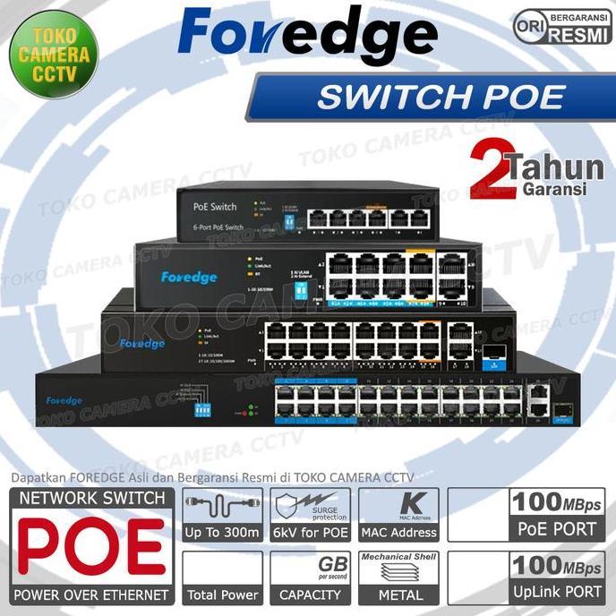 SWITCH POE CCTV UNMANAGED IP CAMERA POE 2 UPLINK