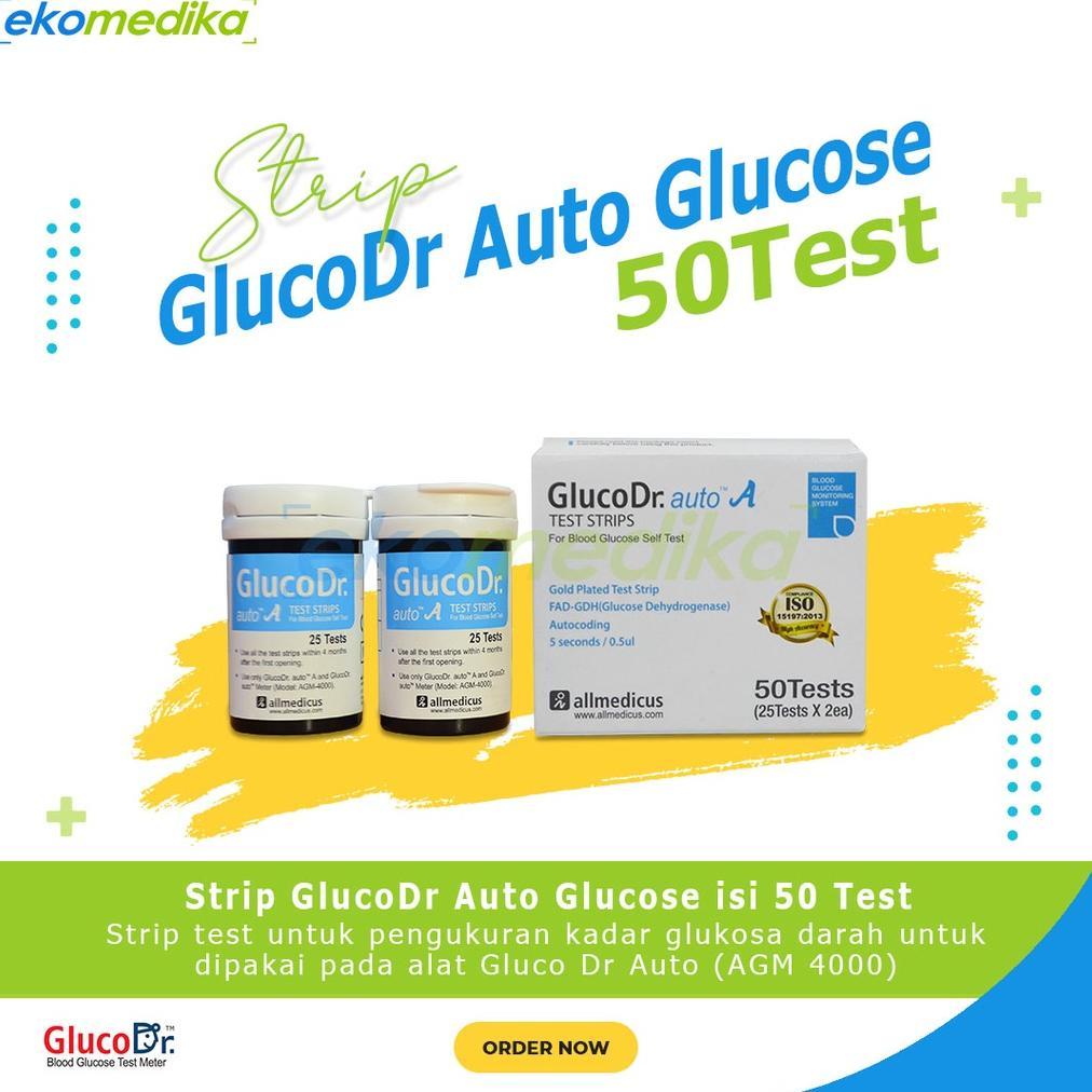 Strip GlucoDr Auto AGM 4000 Strip Gula Darah Gluco dr Auto Kode 71 isi 50 test strip Code 71
