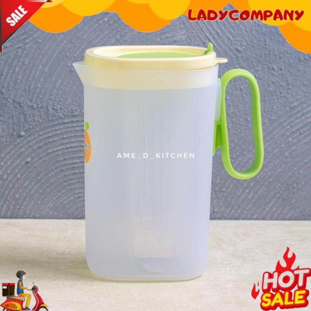 Bigdeal Teko Kan Air + Saringan Bening Tutup Hijau Kap 3042/ Kat 3043 Golden Sunkist