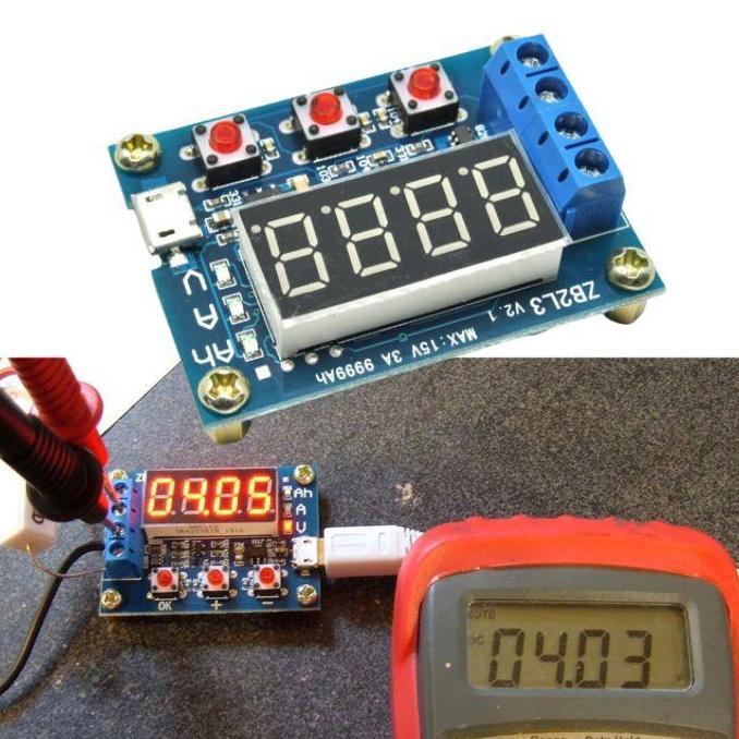 Alat Tes Kapasitas Baterai Capacity Meter Discharge Tester 18650