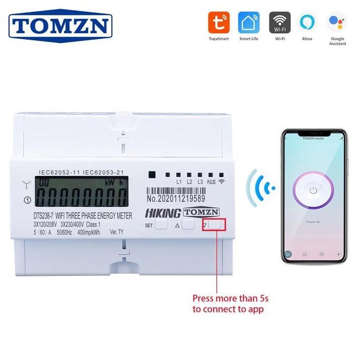 WIFI Energy Meter 3 Phase 80A Monitor kWh 3x220V/380V 50/60Hz
