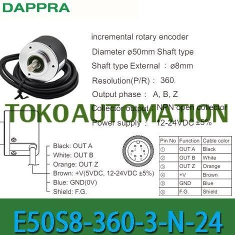 E50S8-360-3-N-24 E50S8-360 3 N 24 E50S8 360 3-N-24 Rotary Encoder OH38