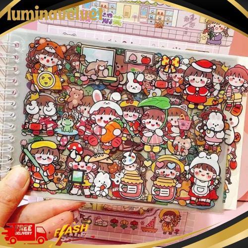 Grosir Stiker Buku Spiral Diy Craft/Imut Fancy Elegan Atk Stiker Imut/Stiker Buku Lucu Spiral Diy Cr
