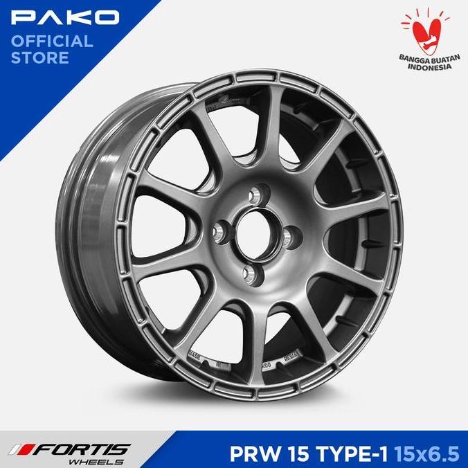 VELG MOBIL FORTIS WHEELS PRW TYPE 1 RALLY RING 15 - PAKO WHEELS ORIGINAL DAN TERPERCAYA