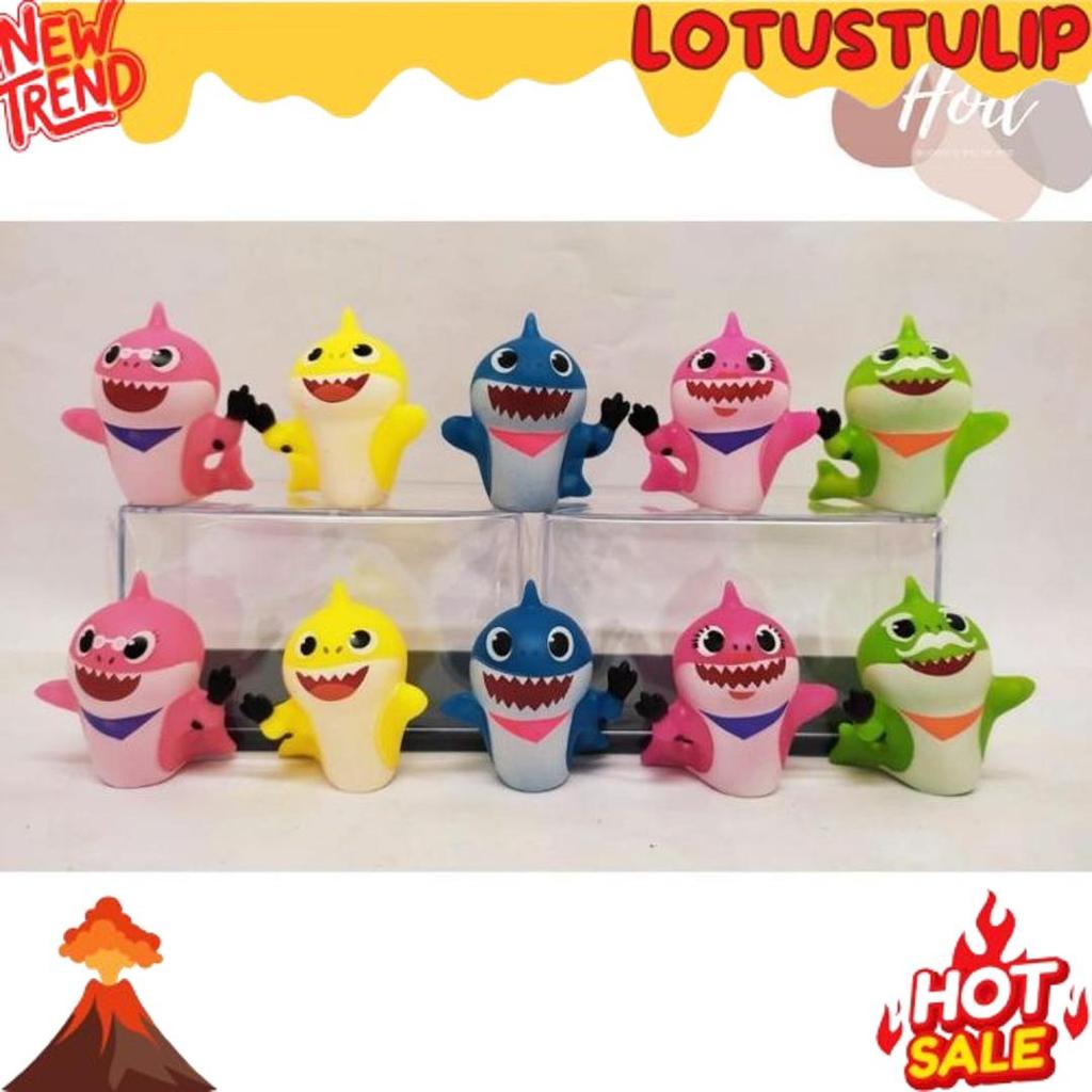 Sale Topper Baby Shark Set Lucu Hiasan Kue Ulang Tahun Dekorasi Birthday Cake Mainan Pajangan Ikan H