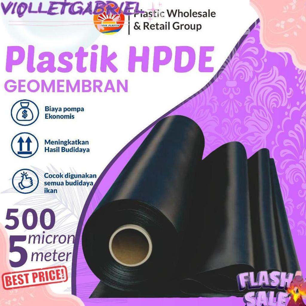Grosir Geomembran Hdpe Tebal 500 Micron Lebar 5 Meter