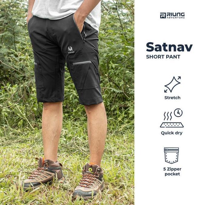 Celana Pendek Gunung Outdoor Cargo Pria Razzor Satnav