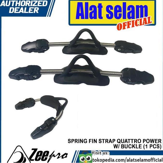 Terjangkau Spring Fin Strap Zeepro Quattro Power Diving Kaki Katak W/ Buckle 1Pcs