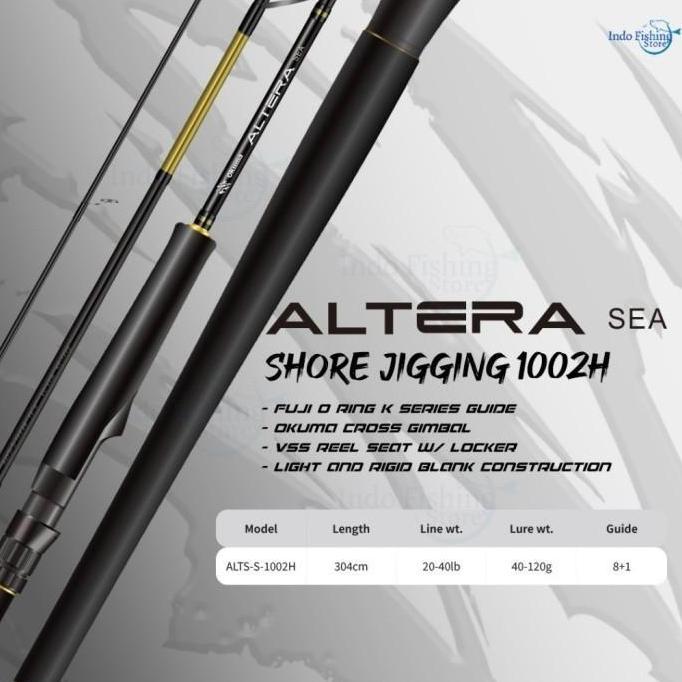 BEBAS ONGKIR - Joran Pancing OKUMA Altera Sea Shore Jigging 1002H 20-40Lbs Stik Mancing Casting Jigg