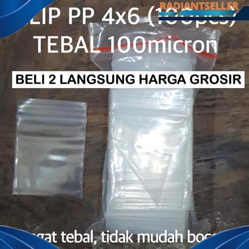 Bigpromo Plastik Klip Pp 4X6 Tebal 100 Micron Klip Putih Zipper