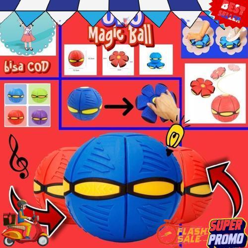Ready Bola Ufo Bola Terbang Injak Lempar Led/Bola Lampu Led Fleksibel/Magic Ball Mainan Anak Viral/B