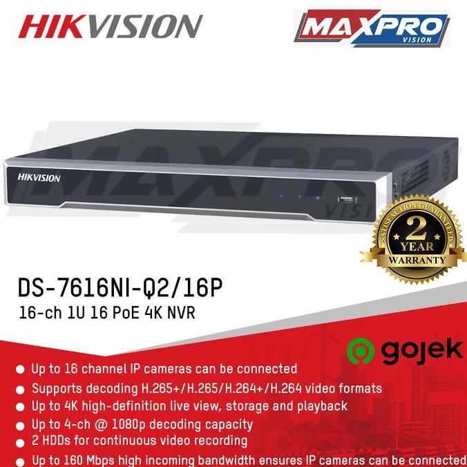 Nvr Hikvision Ds-7616Ni-Q2/16P