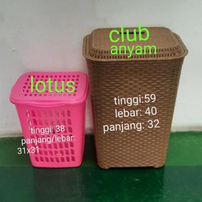 Keranjang Baju Kotor Plastik Lotus Penyimpanan Baju