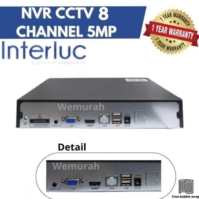 Nvr  Neo 8 Channel Interluc 5Mp  - Nvr 8Ch Ip Cam - Nvr 8Port