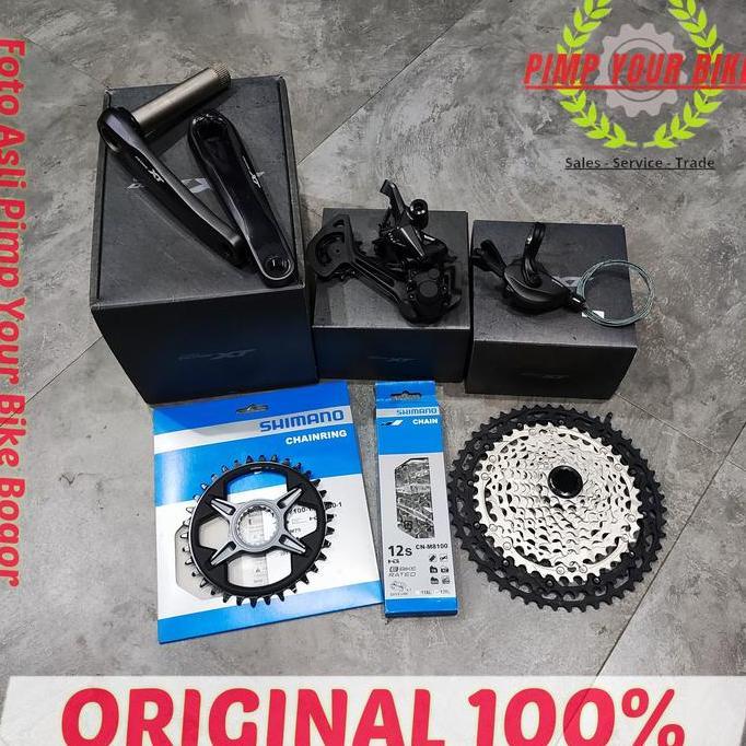 Groupset Shimano Deore Xt M8100 12 Speed Tanpa Brake M8120
