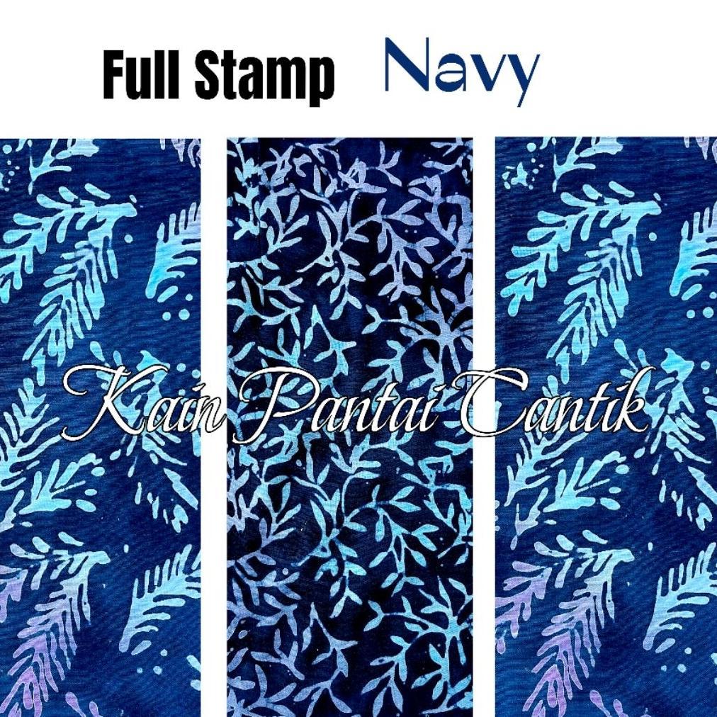 [ anomancollection ] Kain Bali Pantai Tebal Jumbo - Kain Bali Premium Full Stam Navy - Kain Pantai C