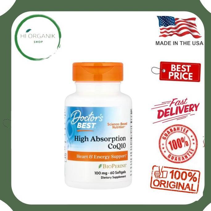 Doctor'S Best High Absorption Coq10 With Bioperine 100 Mg 60 Softgels Original