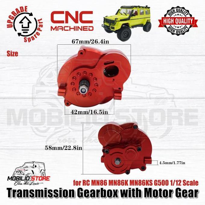 Upgrade Part - Metal Cnc Transmission Gearbox For Rc Mn86 Mn86K Mn86Ks