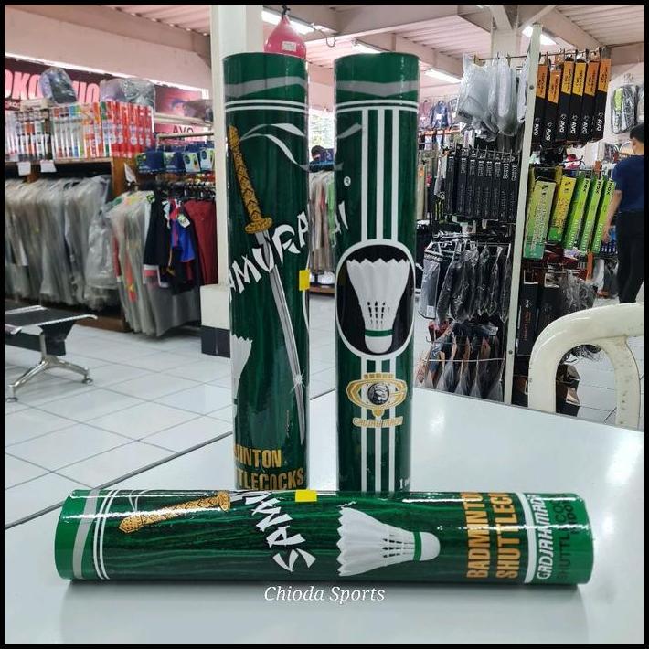 Shuttlecock Shuttle Cock Badminton Bulutangkis Samurai Hijau Original Kok Lancip Spin best seller