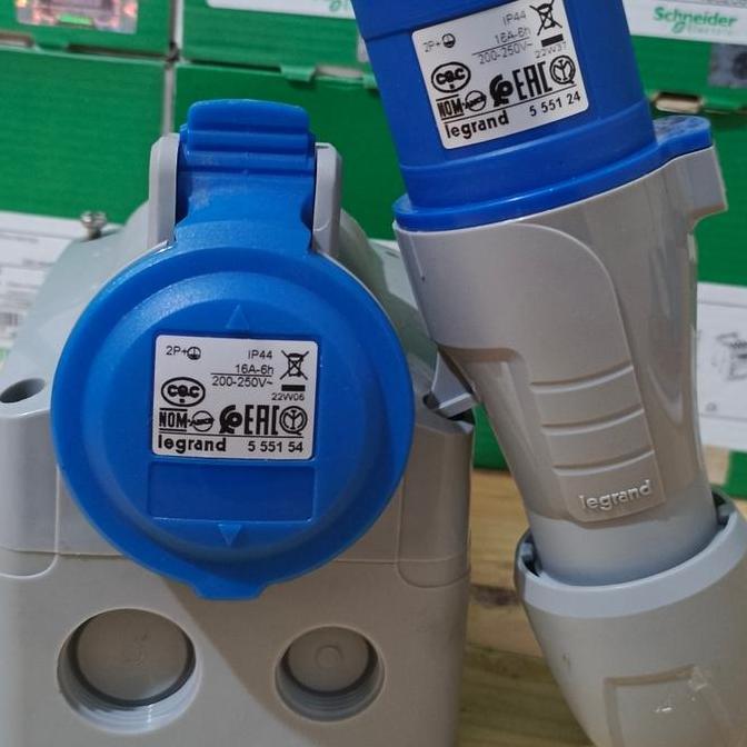 Legrand 1 Set 3Pin 16A 1Phase Surface Mounting+Plug 555154+555124 Ip44 Original Made In Turkey