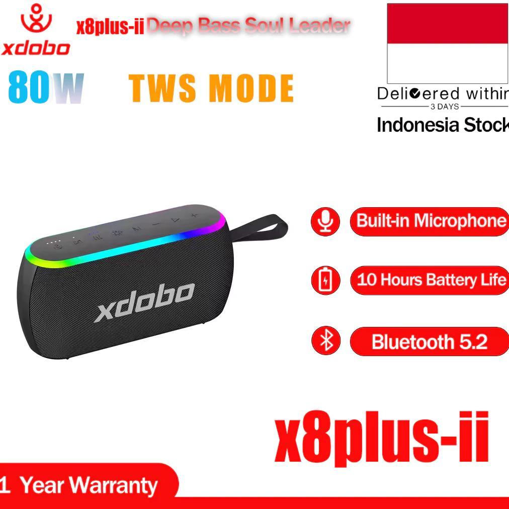 Xdobo X8 PLUS II 80W Outdoor Portable Waterproof Boombox Speaker Subwoofer Bass Party BlueTooth Wire