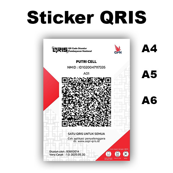 Stiker Vinyl Anti Air QRIS, OVO, Dana dll.