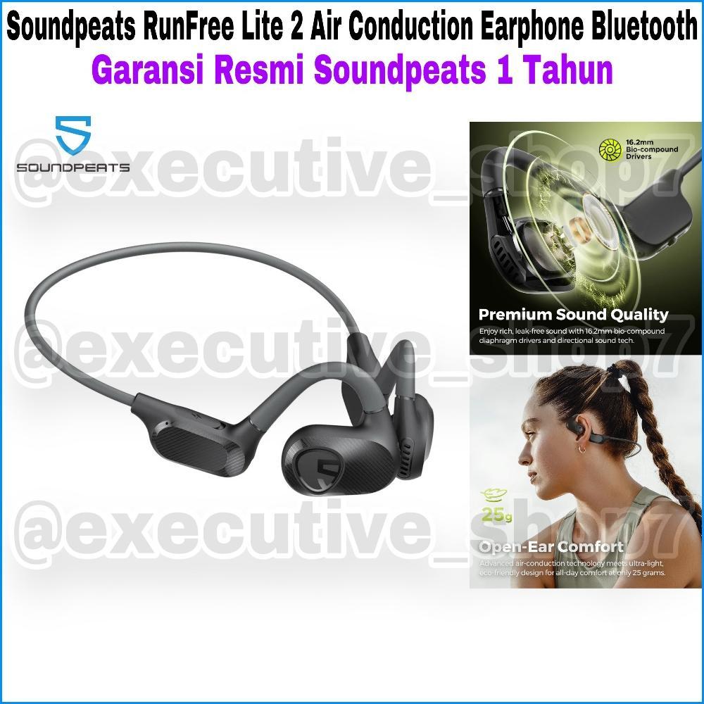 Soundpeats RunFree Lite 2 Air Conduction Earphone Bluetooth - Garansi Resmi Soundpeats 1 Tahun