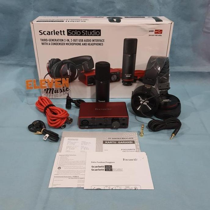 Soundcard Focusrite Scarlett Solo Studio 3Rd Gen Soundcard Paket
