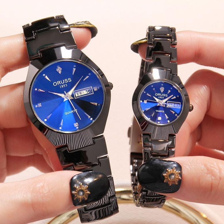 (COD) Jam Tangan Wanita & Pria ORUSS Original Elegan Korea Import Kecil Analog