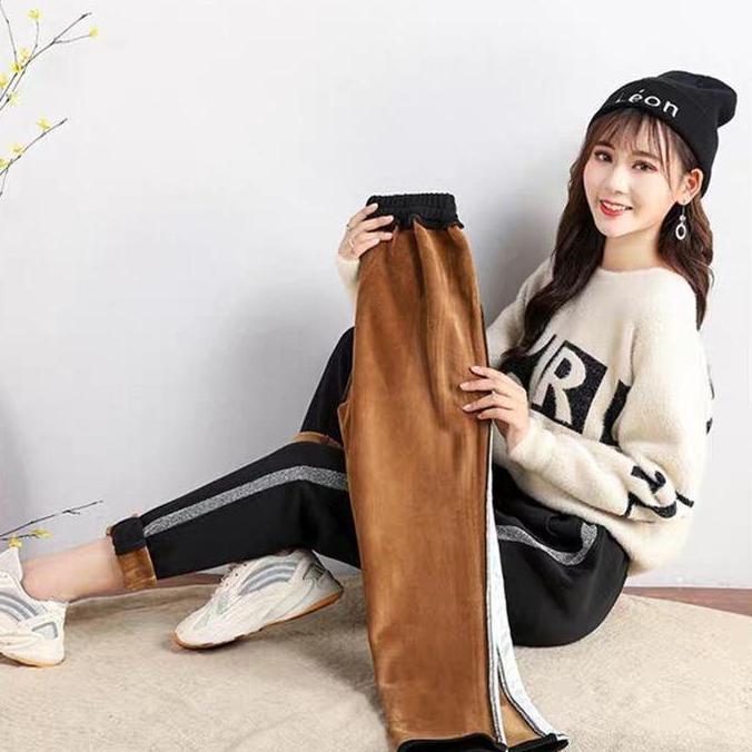 ALEXA THERMAL FLEECE WINTER PANTS IMPORT WINDPROOF CELANA PANJANG WANITA MUSIM DINGIN LAPIS TERMAL