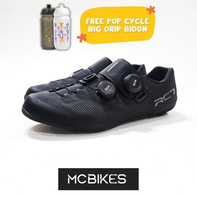 Sepatu Sepeda Shimano Road Bike Shoes Sh-Rc703 Wide - Black
