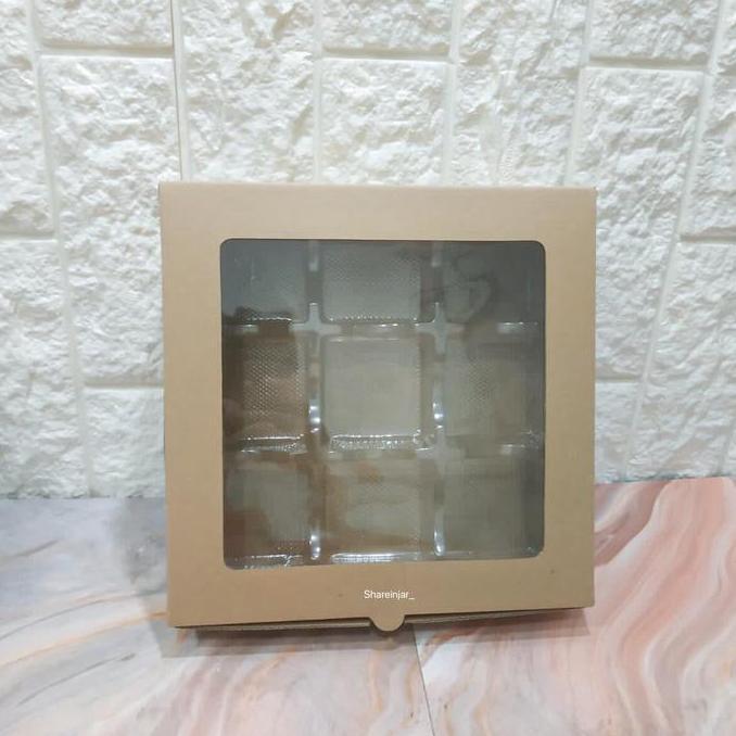 New- Kotak Box Mika Sekat 9 Pudding Mini Cookies Cake Dus Packaging