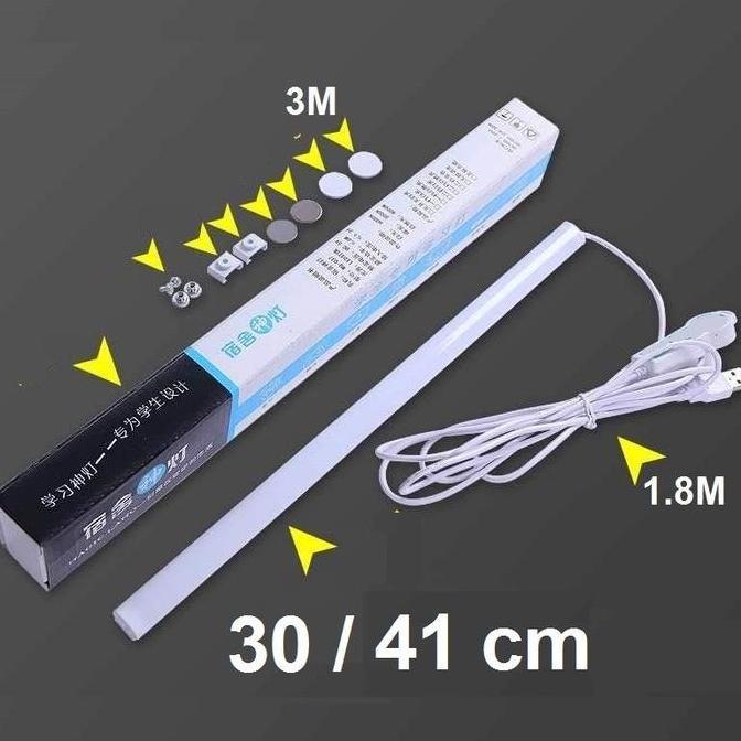 Lampu T5 USB Neon Led Rechargeable Lampu Panjang Colok Aki Powerbank