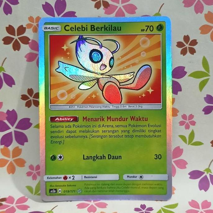 pokemon tcg indonesia celebi berkilau ( shining ) as2a 019/171 TERBARU