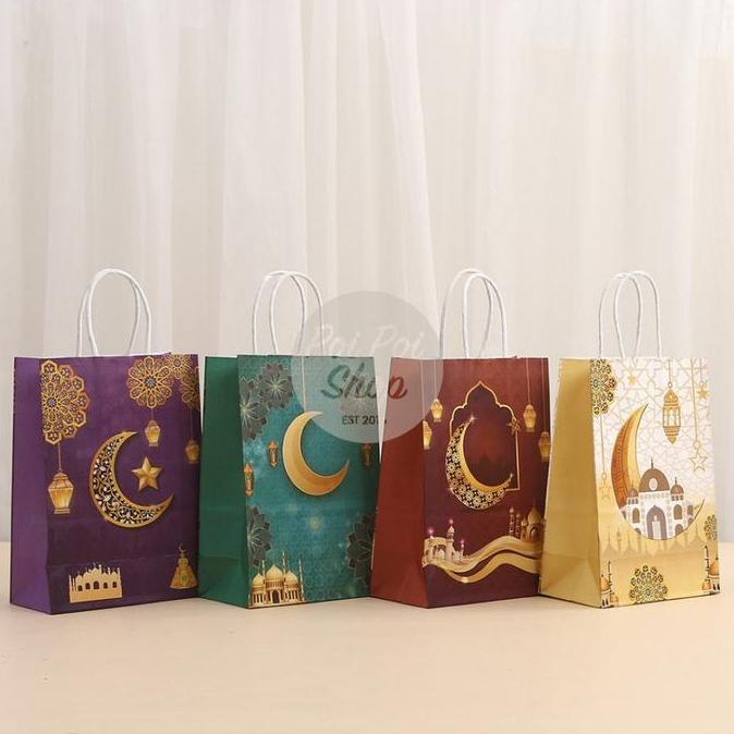 =+=+=+] Tas Kantong Idul Fitri Ramadhan Lebaran 363 Kertas Paper Bag Goodie Bag Tas Souvenir Kado Ch