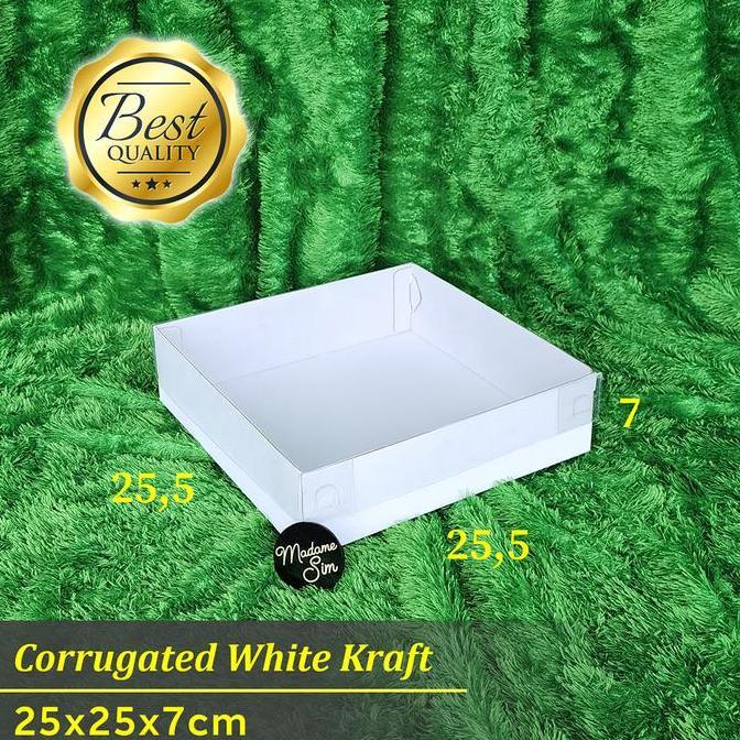 New- BOX MIKA - DUS SUVENIR - KOTAK PUDDING - KARDUS 25x25x7 - WK